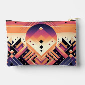 幾何学的な日没 – はっきりした対称 アクセサリーポーチ (裏面)