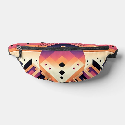 幾何学的な日没 – はっきりした対称 ファニーパック (レイダウン)