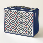 幾何学的な星パターン メタルランチボックス (裏面)