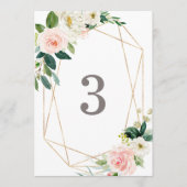 幾何学的な春のロマンスのテーブル数 メニュー (正面)