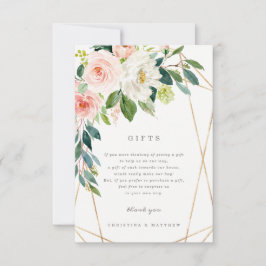 幾何学的な春のロマンスギフトカード 招待状