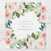 幾何学的な春のロマンス ブライズメイド プロポーズ ラベル (シングルラベル)