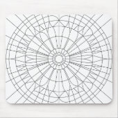 幾何学的な曼荼羅模様 マウスパッド (正面)
