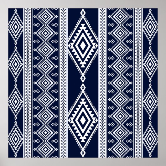 幾何学的な東洋のシームレスパターンのトレーティ ポスター (正面)