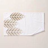 幾何学的な松コーン銅と白金パターン バスタオルセット (ハンドタオル)