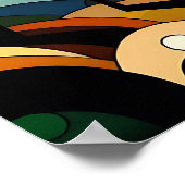 幾何学的な森 ポスター (角)