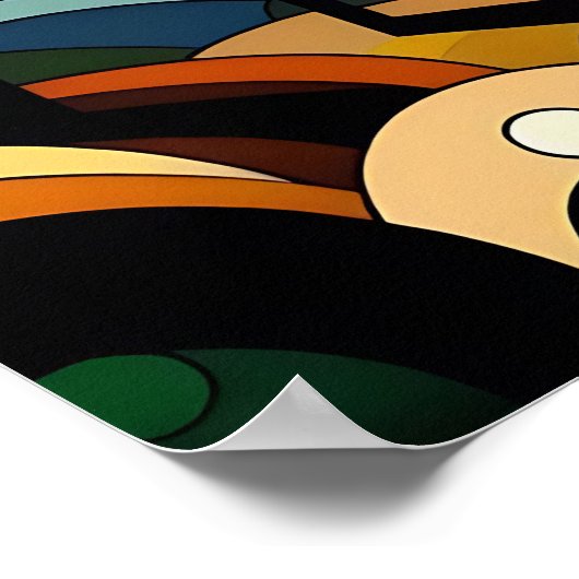 幾何学的な森 ポスター (角)