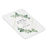 幾何学的な植物結婚式の日付を保存 マグネット (右側)