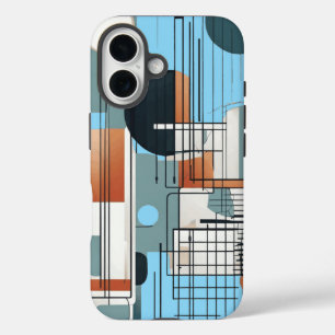 幾何学的な構成のiPhoneケース iPhone 16ケース