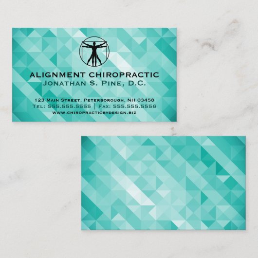 幾何学的な標準的なカイロプラクティックの名刺 名刺 (正面/裏面)