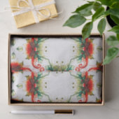 幾何学的な模様のホリーベリーとリボン 薄葉紙 (ギフト)