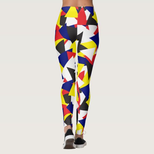 幾何学的な模様の海洋のフラグカラフル レギンス (裏面)