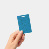 幾何学的な模様を持つブルーラッピング紙 バッジ (Handheld)