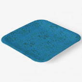 幾何学的な模様を持つブルーラッピング紙 ペーパープレート (傾斜あり)