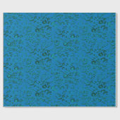 幾何学的な模様を持つブルーラッピング紙 ラッピングペーパー (フラット)