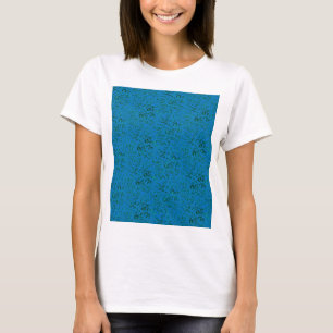 幾何学的な模様を持つブルーラッピング紙 Tシャツ