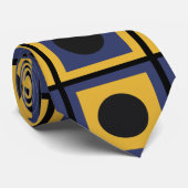 幾何学的な正方形の円パターン ネクタイ (ロール)