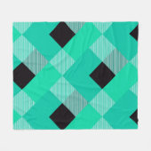 幾何学的な正方形の抽象化10 フリースブランケット (正面(横))