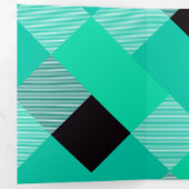 幾何学的な正方形の抽象化10 三つ折りクリスマスカード (内部最初)