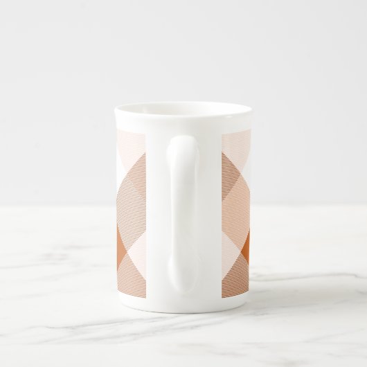 幾何学的な正方形の抽象化16 ボーンチャイナマグカップ (裏面)