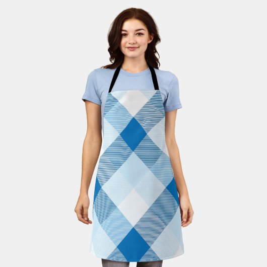 幾何学的な正方形の抽象化6 エプロン (着用した状態)
