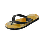 幾何学的な正方形の抽象化9 キッズビーチサンダル (アングル)