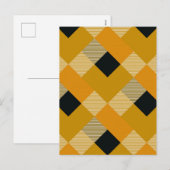 幾何学的な正方形の抽象化9 シーズンポストカード (正面/裏面)