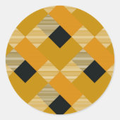 幾何学的な正方形の抽象化9 ラウンドシール (正面)