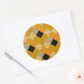 幾何学的な正方形の抽象化9 ラウンドシール (封筒)