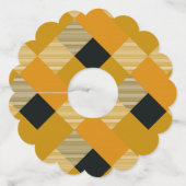 幾何学的な正方形の抽象化9 ワイングラスタグ (裏面)