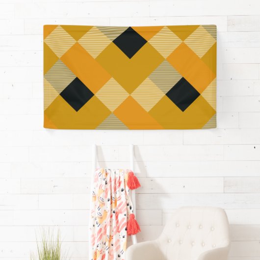 幾何学的な正方形の抽象化9 横断幕 (インサイチュ)