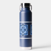 幾何学的な正方形パターンのウォーターボトル ウォーターボトル (正面)