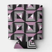 幾何学的な正方形パターン、シームレスなデザイン。 缶クーラー (裏面)