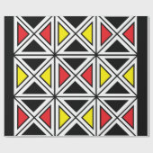 幾何学的な民族部族パターン ラッピングペーパー (フラット)