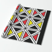 幾何学的な民族部族パターン ラッピングペーパー (アンロールド)