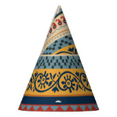 幾何学的な民族:シームレスなオーナメント背景。 パーティーハット (左)