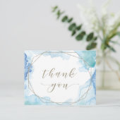 幾何学的な水の色ありがとう ポストカード (スタンド正面)
