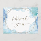 幾何学的な水の色ありがとう ポストカード (正面)