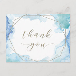 幾何学的な水の色ありがとう ポストカード