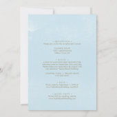 幾何学的な水の色結婚すべて 招待状 (裏面)