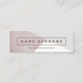 幾何学的な水彩画のブラウンの灰色の小型名刺 スキニー名刺