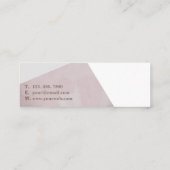 幾何学的な水彩画のブラウンの灰色の小型名刺 スキニー名刺 (裏面)