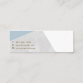 幾何学的な水彩画の灰色の小型名刺 スキニー名刺 (裏面)