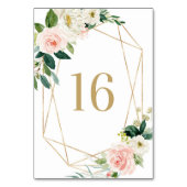 幾何学的な水彩画 春の花咲くテーブル16 テーブルナンバー (裏面)