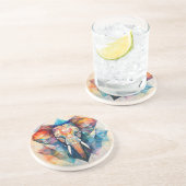 幾何学的な水彩象 コースター (側面)