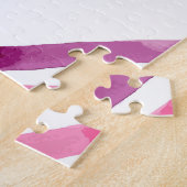 幾何学的な水色の抽象芸術シームレスなパターン ジグソーパズル (側面)