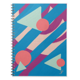 幾何学的な油絵の形 ビンテージパレット ノートブック