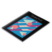 幾何学的な油絵の形 ビンテージパレット ノートブック (左側)