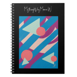 幾何学的な油絵の形 ビンテージパレット ノートブック