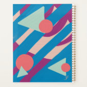 幾何学的な油絵の形 ビンテージパレット プランナー手帳 (裏面)
